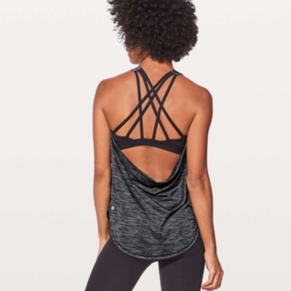Like new, Lululemon Drop Back Tank w/ Bra
